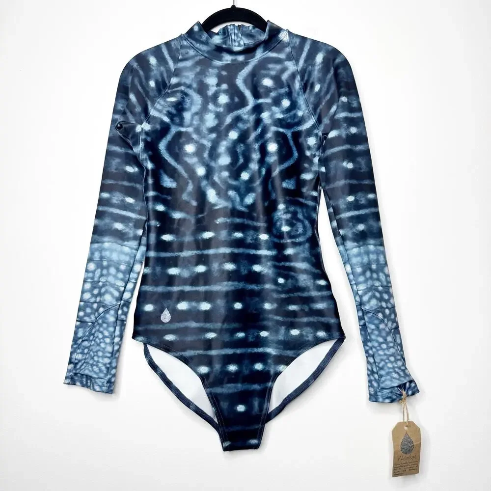 NWT Waterlust Whale Shark Rashguard Sun Suit in size Large - Picture 1 of 11